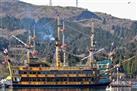 Pirate ship ride on Lake Ashi