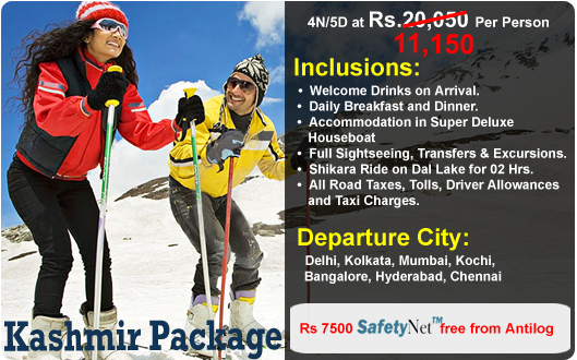 kolkata to kashmir tour package